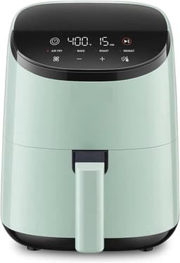Slimme Heteluchtfriteuse - Mini Oven - Gezond Koken - 4-in-1 Functionaliteit - 300 Gram - Groen — thumbnail 2