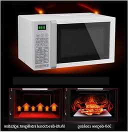 Magnetron Oven - Keuken Apparaat - Snel Eten Bereiden - Digitale Display - 23 Liter Capaciteit - Zilver — thumbnail 1
