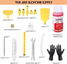 Complete Set van 17 Precisie Olie en Remvloeistof voor Fietsen - Inclusief Mineralen Olie (60ml), Eenvoudige Rem Bleed Kit voor Alle Soorten Fietsen — thumbnail 5