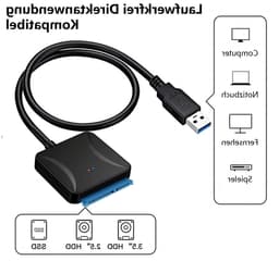 USB 3.0 naar SATA Adapter voor 2.5"/3.5" HDD/SSD - Snelle Gegevensoverdracht met 12V/2A Voeding en Optische Schijfondersteuning — thumbnail 5