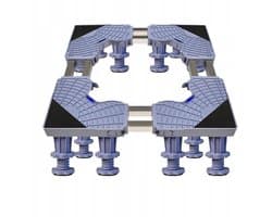 Wasmachine Standaard - Wasmachine Verhoger - Wasmachine Opbouwmeubel - 500kg Draagvermogen & 12 Poten - 3D Verstelbaar (45-68cm) - Anti-slip & Geluiddempend - Voor Wasmachine, Koelkast & Vriezer