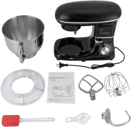 Keukenmachine 1500W - Keukenmixer Krachtig - Brood Deeg Maken - Compact LCD Display - 6.2 Liter Kom - Zwart — thumbnail 5