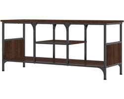 Tv-meubel - Tv-kast Media meubel - Opbergen Media - Industriële Stijl - 100x35x45 cm - Bruineiken
