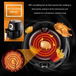 Heteluchtfriteuse - Mini oven - Gezond koken - Snel luchtcirculatie - 4 Liter - Rood — thumbnail 2