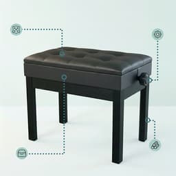 Pianokruk - hoogte verstelbaar - 48-58 cm - met opbergruimte — thumbnail 3