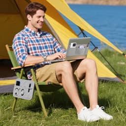 Harde schijf houder - Accessoire tas - Organiseren onderweg - Zelfklevende bevestiging - 27 x 13 cm - Grijs — thumbnail 2