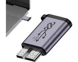 USB C Adapter - Micro B Converter - Harde Schijf Aansluiten - Snelle Data Overdracht - 10 Gbit/s - Zwart