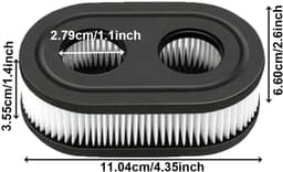 Dailygoods - Luchtfilter Grasmaaier - Vervangingscartridge - Compact - Onderdeel 593260 798452 - Geschikt voor Briggs & Stratton - Hoogwaardige prestatie — thumbnail 3