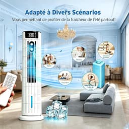 Mobiele Airco - Persoonlijke Koeler - Ruimte Koelen - 3-in-1 Functie - 800 ml Tank - Wit — thumbnail 2