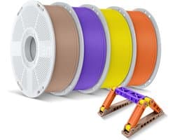 3D Printer Filament - ASA Materiaal - Duurzaam Printen - UV En Weerbestendig - 4KG 1.75mm - Multikleur