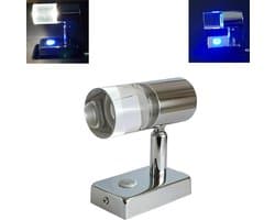 LED Leeslamp - Spotlight Nachtlampje - Camper Boot Verlichting - Geïntegreerde USB Poort - 1W 12V 24V - Warm Wit