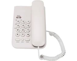 Vaste Telefoon - Bedrade Telefoon - Thuis Gebruik - Geen Batterijen Nodig - Compact Ontwerp - Wit
