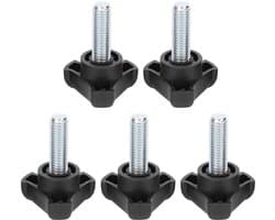 Handgedraaide M10 30 mm Plastic Triangulaire Knopset voor Schroefversteviging - 5 Stuks met Uniek Patroon voor Verbeterde Grip en Gebruiksgemak