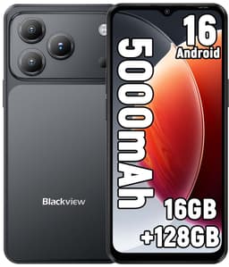 Blackview WAVE 7C Smartphone 4G - 16GB RAM - 128GB ROM - 6,56 inch - Android 16 Telefoon - 5000 mAh - Dual SIM - GPS - OTG - Zwart — thumbnail 1