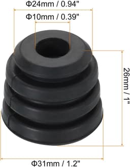 1.2" x 1" Compressor Rubber Feet - 3 Pack Foot Mount Anti Vibration Pad Replacement voor Air Conditioner en Koelkast - Zwart — thumbnail 4
