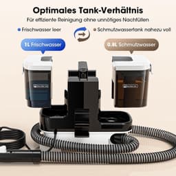 Natstofzuiger - Bekledingsreiniger - Vlekken Verwijderen - Dieptereiniging met Zuigkracht - 3 kg Lichtgewicht - Zwart — thumbnail 5