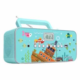Muse M-29KB - Draagbare radio/CD-/MP3-speler met microfoon, blauw — thumbnail 3
