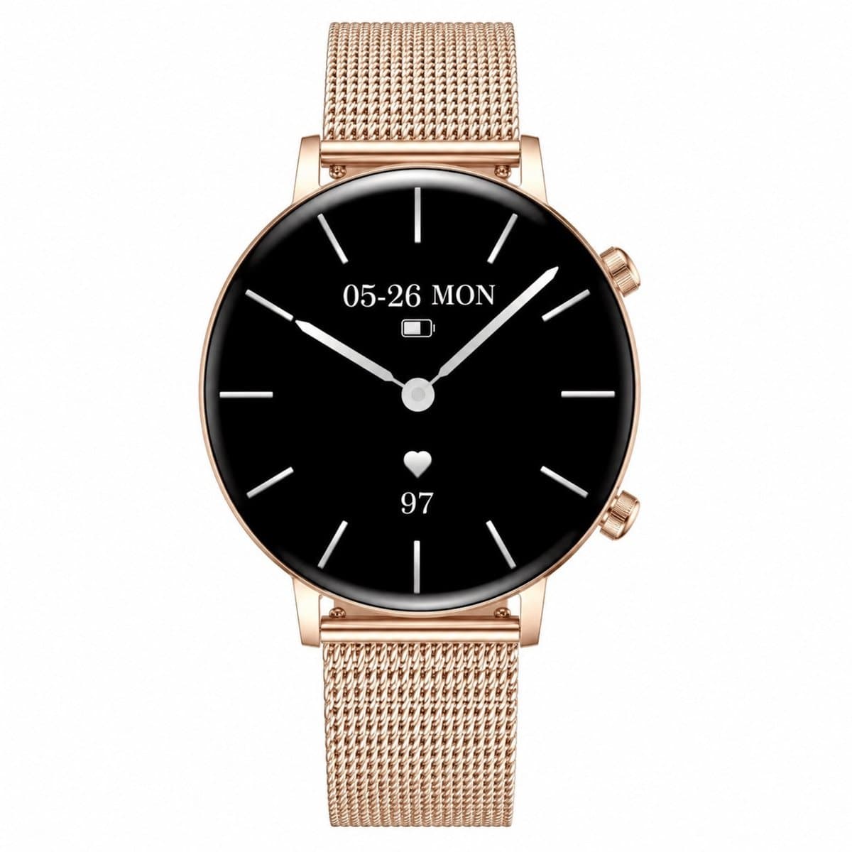Cinturio Majestic – Gouden Smartwatch Dames – Bluetooth Bellen – AMOLED Scherm – Hartslagmeter – Slaapmonitor – 100+ Sportmodi – iOS & Android — afbeelding 1