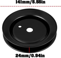 Dailygoods- Stationaire Katrol - Hoogte 24 mm - Diameter 141 mm - Compatibel met MTD Grasmaaier - Slijtvast Metaal - Onderdeelnummer 756-1188 - Looprol — thumbnail 3