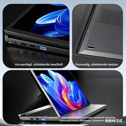 2-in-1 Tablet Laptop 10.95" Touchscreen, Intel Core i5-1240P, 16GB RAM (uitbreidbaar tot 32GB), 1TB SSD (tot 2TB), Gezichtsherkenning, Wi-Fi 6, Metal+Leerlook Behuizing – Draagbare Convertible voor Thuis & Kantoor — thumbnail 2