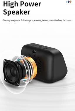 Slimme wekker met Bluetooth-luidspreker, weerweergave, nachtlampje, muziekspeler, verhalenspeler, fotolijst, perfect cadeau, Bluetooth-app — thumbnail 3