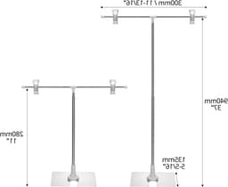Verstelbare infostander van roestvrij staal voor A3/A4 formaten, ideaal voor evenementen, menu's en detailhandel (29-94 cm) — thumbnail 5