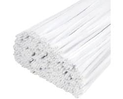 400 Stuks Witte Pijpenragers Chenille Draad voor Creatieve Klussen en DIY Decoraties 30 cm