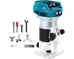 Draadloze router met 1300W vermogen, 28.000 rpm, 6 snelheden en enkelhandige bediening voor houtbewerking