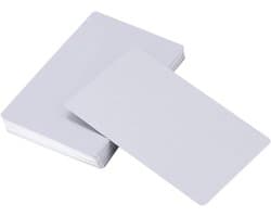 Lege Metalen Visitekaartjes voor Bedrijven - 50 Stuks Aluminium Plaatjes voor DIY Kaarten in 5 Kleuren (Zilver)