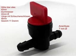 Brandstofafsluitklep grasmaaier – Benzinekraan met 2 klemmen, geschikt voor 6-8 mm slang — thumbnail 4