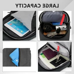 Multifunctionele Sling Backpack voor Hiken, Reizen en Klimmen, Compacte Schoudertas met Opening voor Koptelefoon, Ideaal voor Mannen — thumbnail 2
