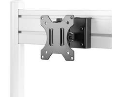 Monitorhouder Bureau - PC Standaard - Werkruimte Maximaliseren - Verstelbaar Kantelbaar Zwenkbaar - 12 x 12 x 11 cm - Zwart