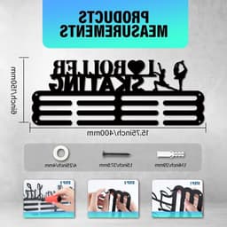 Rolskates Medaillehouder voor Sportprijzen, Wandmontage Medailles Display, Ideaal voor Meer dan 60 Medailles en Awards — thumbnail 5
