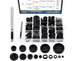 291-delige Rubber Grommets Set met 110 Firewall Pluggen en 60 Dubbelzijdige Grommets voor Diverse Toepassingen en Reparaties