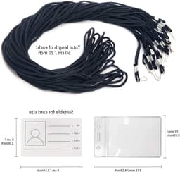 Duidelijke Plastic Naamkaart Houder met 20 Lanyards voor Bedrijven, Evenementen en Groepen - Ideaal voor Studenten en Volwassenen — thumbnail 5