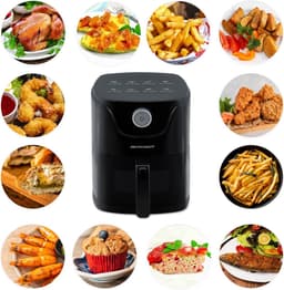 Heteluchtfriteuse - Airfryer zonder olie - Gezond eten - Met kijkvenster - 2.5 liter - Zwart — thumbnail 2