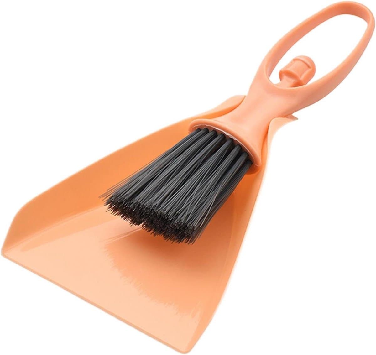 Kleine Bezem Stoffer - Handveger Set - Snel Opruimen - Precisie Borstelontwerp - 11x23.5 cm - Oranje — afbeelding 1