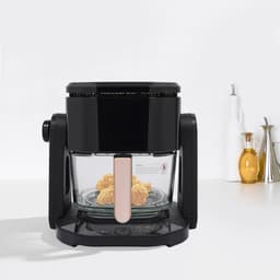 Heteluchtfriteuse - Airfryer Frituur - Gezond Bakken - Doorzichtige Mand - 45 Liter - Zwart — thumbnail 5