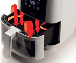 Heteluchtfriteuse - Airfryer - Gezond Frituren - Grote Capaciteit - 6 Liter - Wit — thumbnail 3