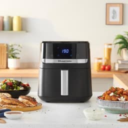 Heteluchtfriteuse - Airfryer - Gezond Koken - 9 Kookfuncties - 5.5 Liter - Zwart — thumbnail 5