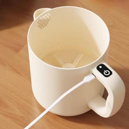 Elektrische Keukenmixer - Draagbare Garde - Koken en Bakken - Zelfreinigend Mechanisme - 1 Liter Kom - Beige — thumbnail 5