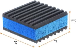 4 STKS Rubber Anti Vibratie Pads 2"x2"x7/8" - Trillingen Demping Mat voor Air Compressor, Loopband en Wasmachine met EVA Center en Anti-Skid Ontwerp — thumbnail 5