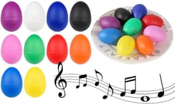 Set van 10 Muzikale Eier-Shakers – Kunststof Ritme-Eieren in Vrolijke Kleuren – Educatief Speelgoed voor Kinderen, Muziekonderwijs en Groepsactiviteiten — thumbnail 3