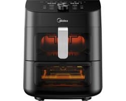 Heteluchtfriteuse - Oven Friteuse - Gezond Frituren - Groot Venster - 11 Liter 2200W - Zwart