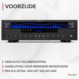 5.1 versterker - Audizio AV560EQ - Surround versterker met Bluetooth - Voor home cinema - 390W — thumbnail 5