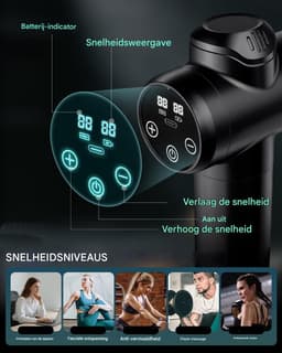 carmdering - Massage Gun -Massagepistool - LCD Electric Touch Massage gun - Massage apparaat - Sport Massage -Spierherstel & Spierontspanning - Stress Verminderend - Stil en Sterk - Lange Batterij - Massage Gun — thumbnail 4