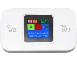 Mobile WiFi Router, Color Monitor Portable Mobile Hotspot Router 3000mAh 4G 3G for 10 Users for Laptops Plug and Play for Computers