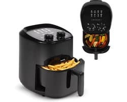 Heteluchtfriteuse - Olievrije Frituurpan - Snelle Maaltijden - Compact Formaat - 23 Liter - Zwart
