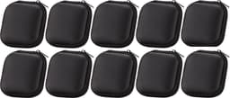 10x Oortjes Opberg Hoesje – Hardcase Etui voor Oordopjes en Laadkabels – Organizer voor Oortjes, USB-Sticks, Sleutels en Kleine Accessoires – Compact Opbergdoosje – Zwart — thumbnail 1