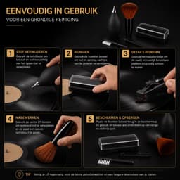 LP Schoonmaakset – Platenborstel – 5-delig – Platenreiniger – Antistatisch – Vinyl Borstel – LP reinigingset – Vinyl Reiniger – LP — thumbnail 4
